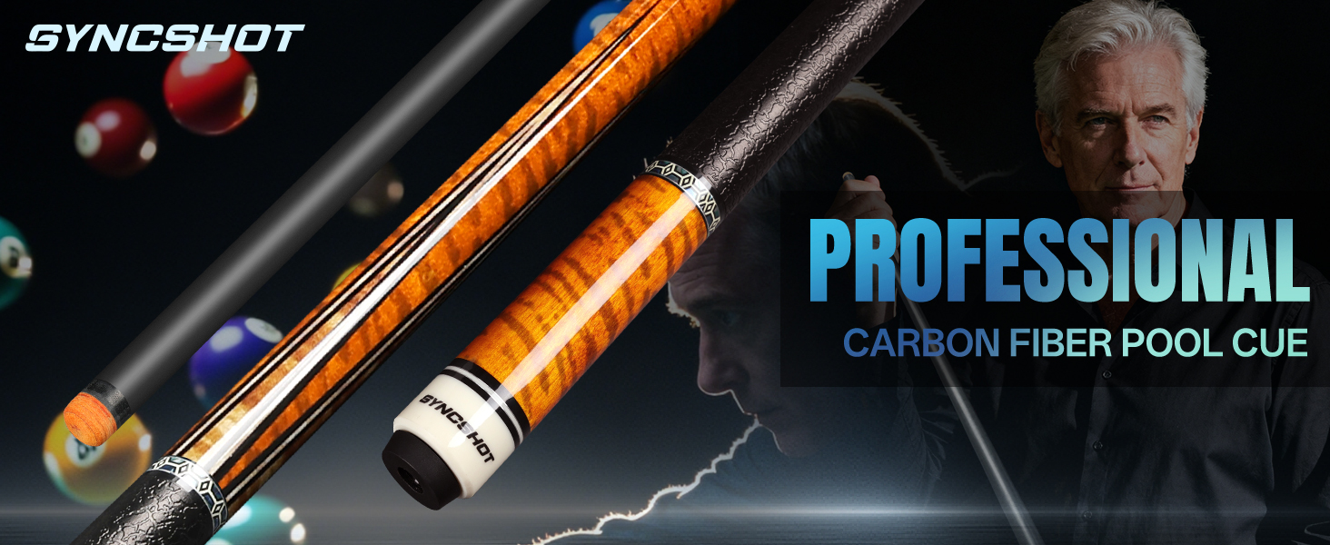 CARBON FIBER POOL CUE 58"