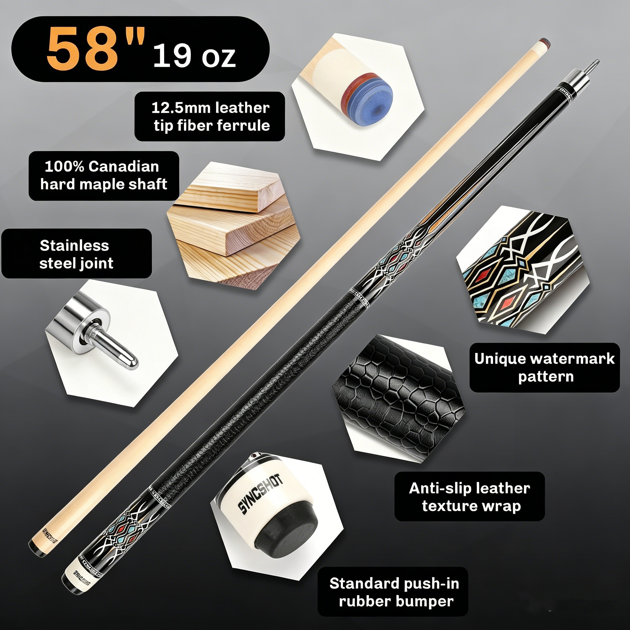 Professional Cue Pool Cue