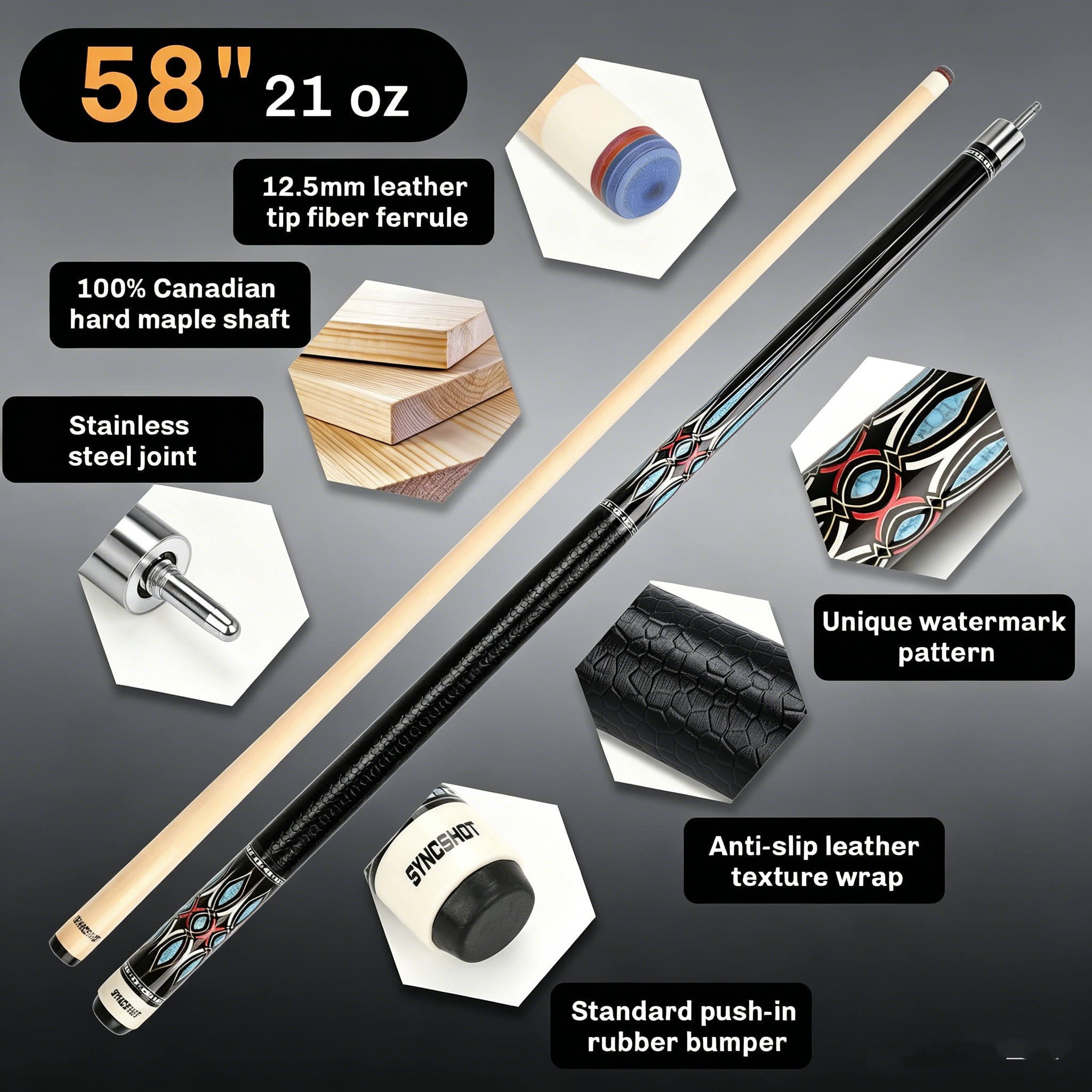 Professional Cue Pool Cue