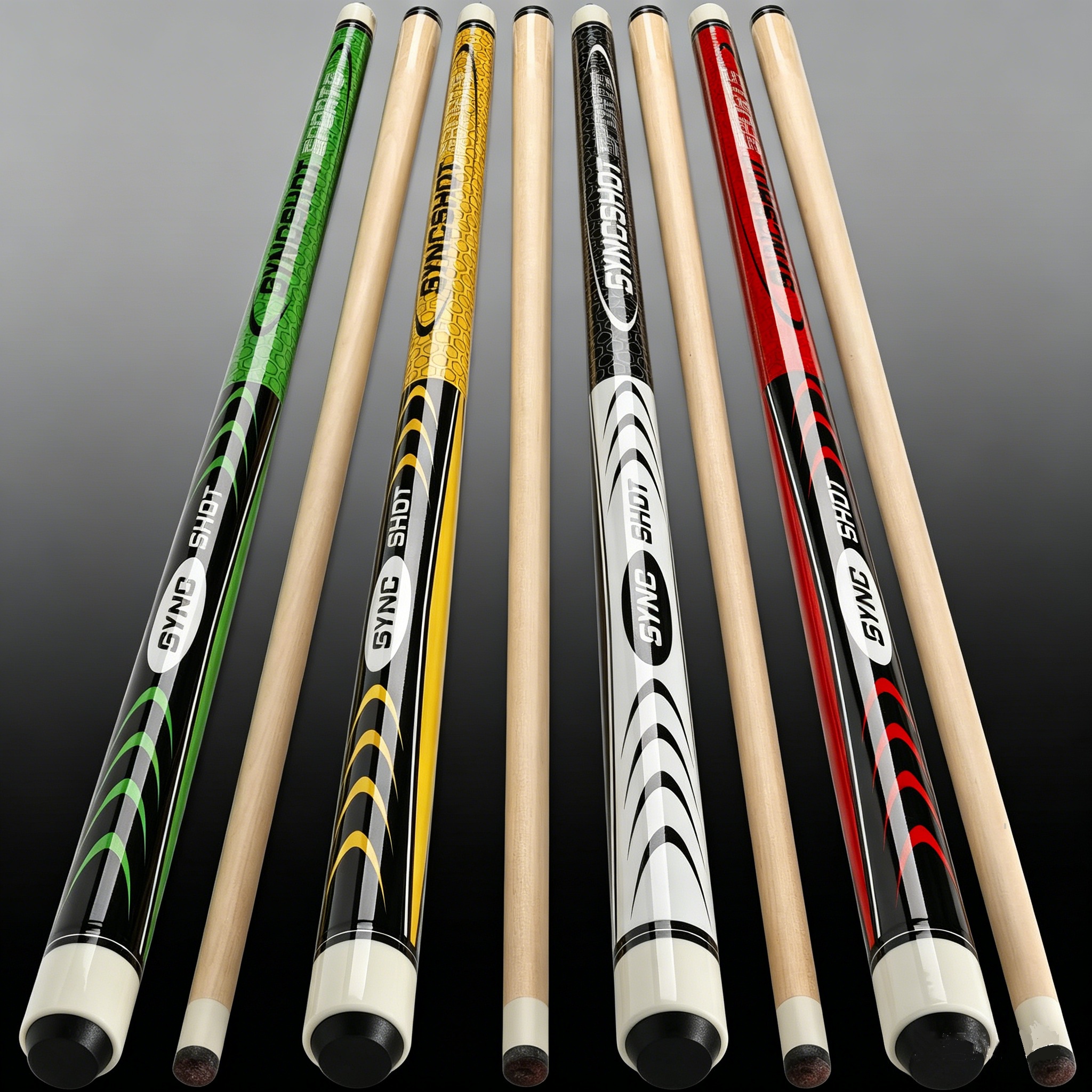 Pool Cues Set - Multi Color