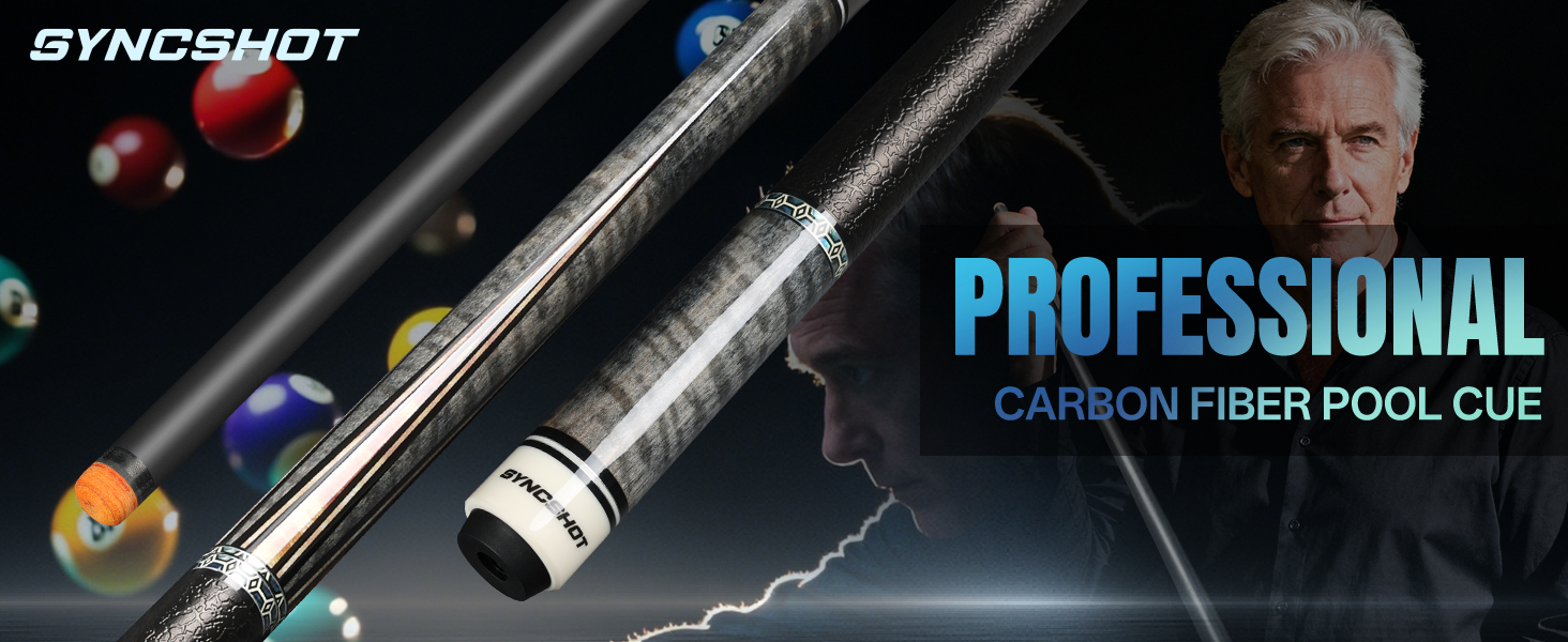 Carbon Fiber Pool Cue 58 - Stealth